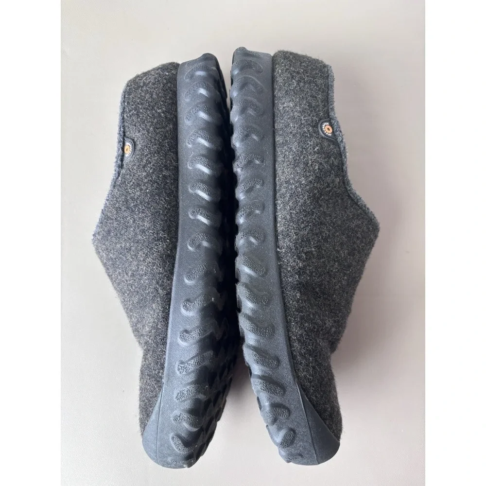 BOGS Urban Walker Mens 11 Gray‎ Slip On Shoes Clog Wool Lined Slip On Waterproof